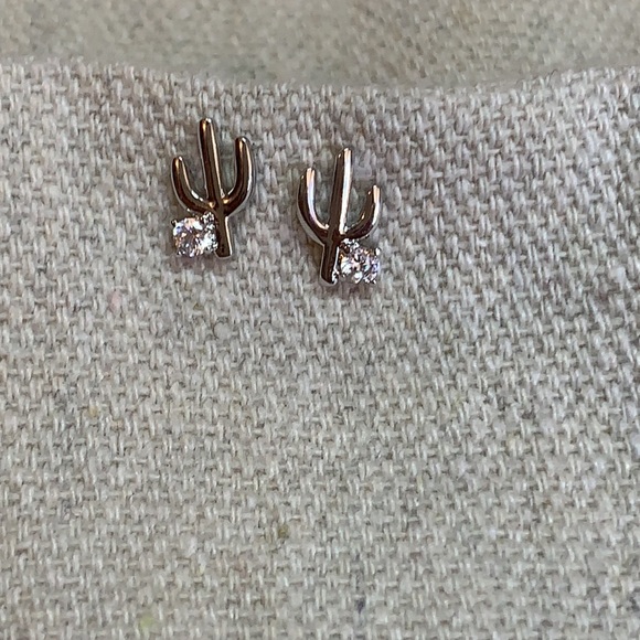 Sterling silver saguaro earrings - Picture 2 of 7
